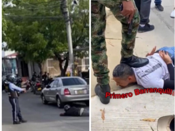 A Un Ladron Lo Agarro La Gente Con Apoyo De Un Militar A Otro Lo Redujeron Guardas De Seguridad En.jpg