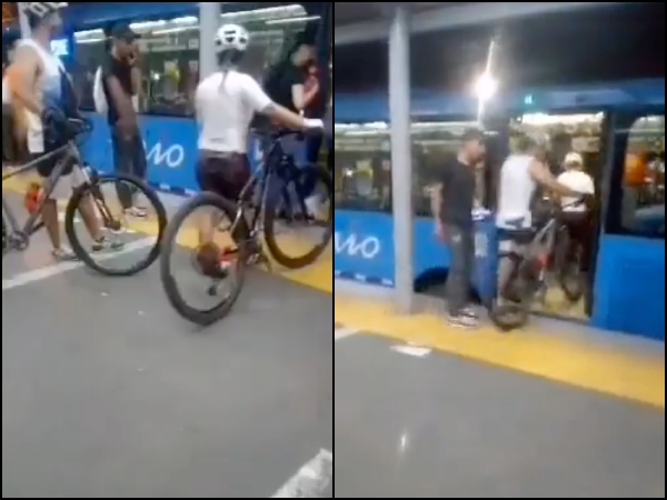 Biciusuarios Se Subieron A Estacion Y Bus Del Mio Con Cicla A Bordo Nadie Los Detuvo Ni Dijo Nada .jpg