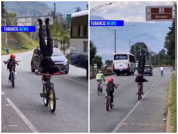 De Cabeza Que Peligro La Practica En Bicicleta Que Realizan Jovenes En Medellin.jpg