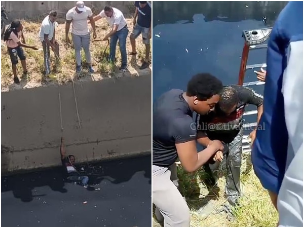 Motociclista Cayo A Un Cano En La Avenida Ciudad De Cali.jpg