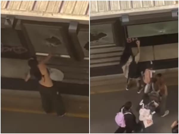 Mujeres Vandalizaron Estaciones De Metroplus En Medellin.jpg